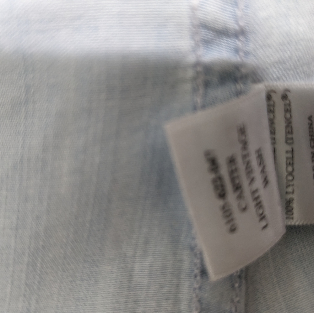 Rails Patch Chambray Button Front Shirt Size Xs - image 7